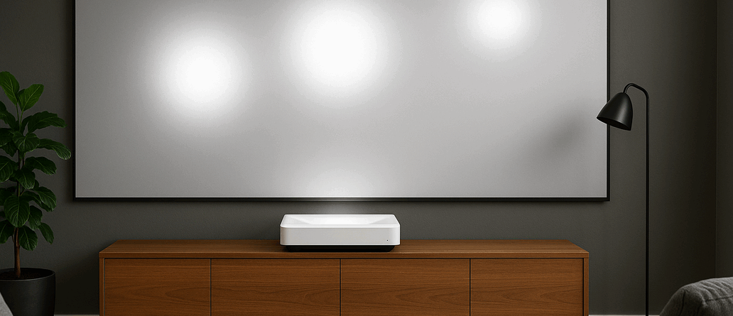 Hotspots bei Laser TVs - Warum die richtige CLR Leinwand entscheidend ist