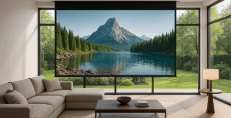 Tageslicht Heimkino High-End-Kinoerlebnis im hellen Wohnzimmer